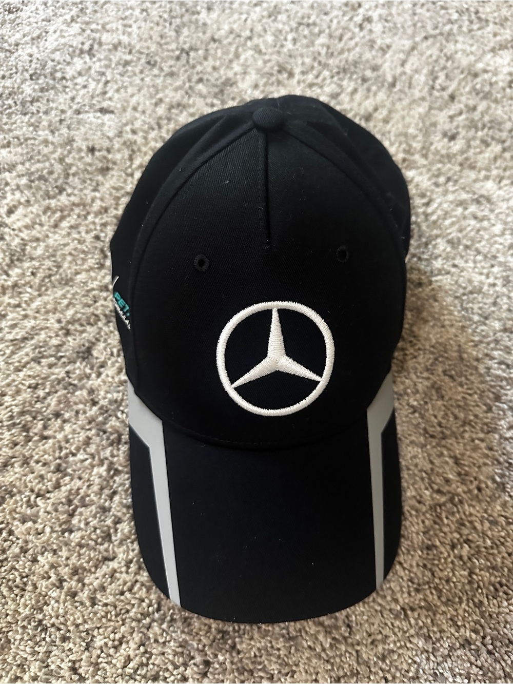 Mercedes-Benz Black Logo Baseball Cap with Reflective Detail